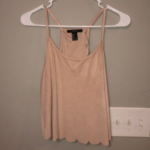 pink/nude tank top that splits in the back